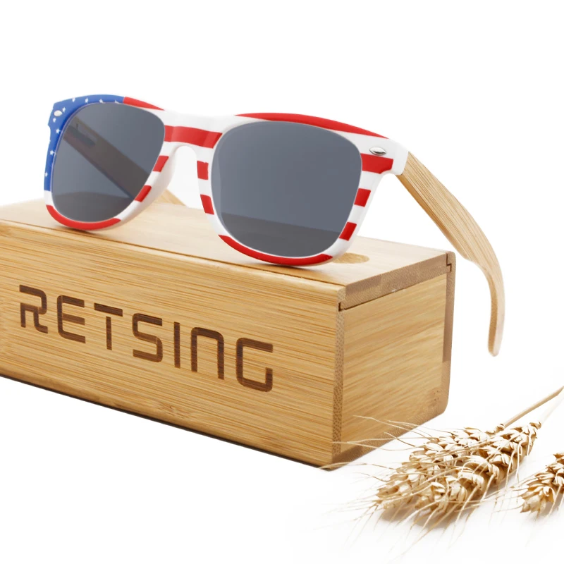 Engraving Brand Logo Bamboo Sunglasses Polarized Plastic Glasses