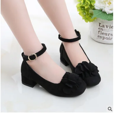 Туфли принцессы для девочек на высоком каблуке Весна-лето 2020 обувь для студентов