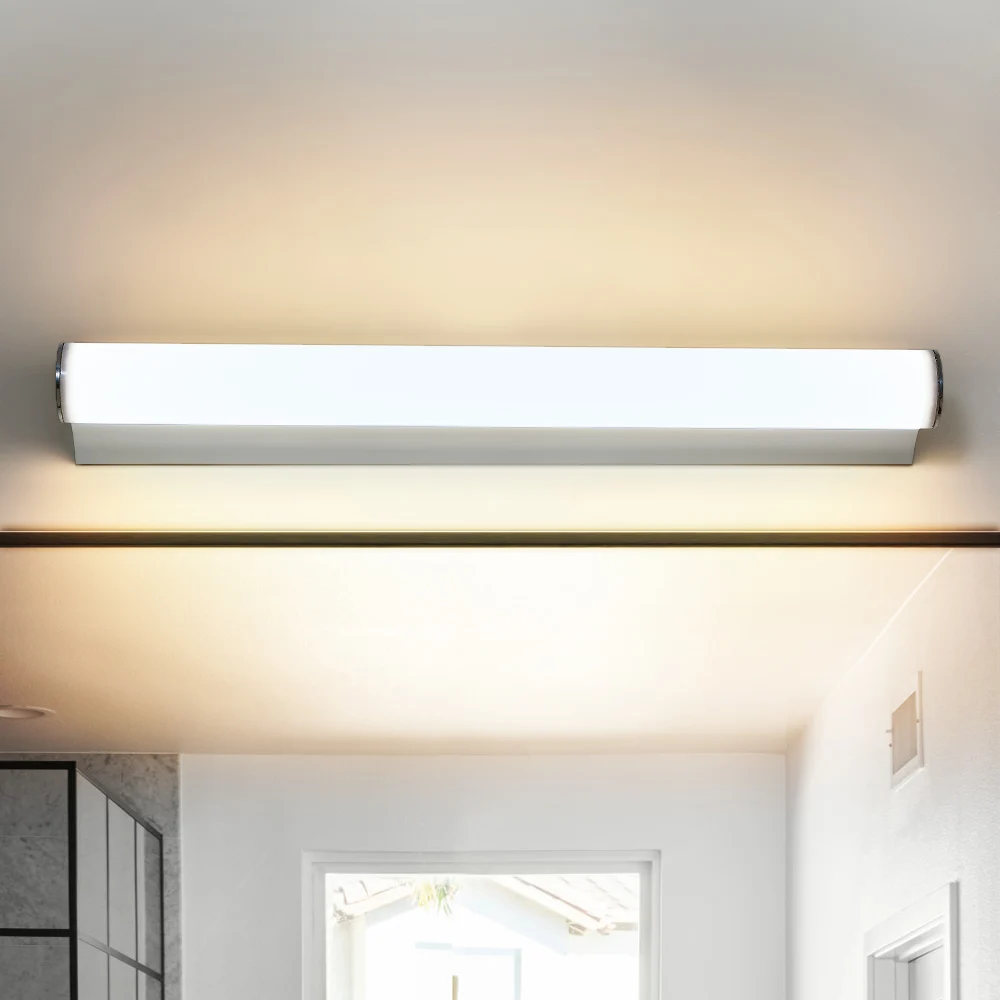 Led Modern Chrome Bathroom Vanity Lamp Led Mirror Cabinet Light Make-up Vanity Light Nordic Bathroom Lights Fixtures