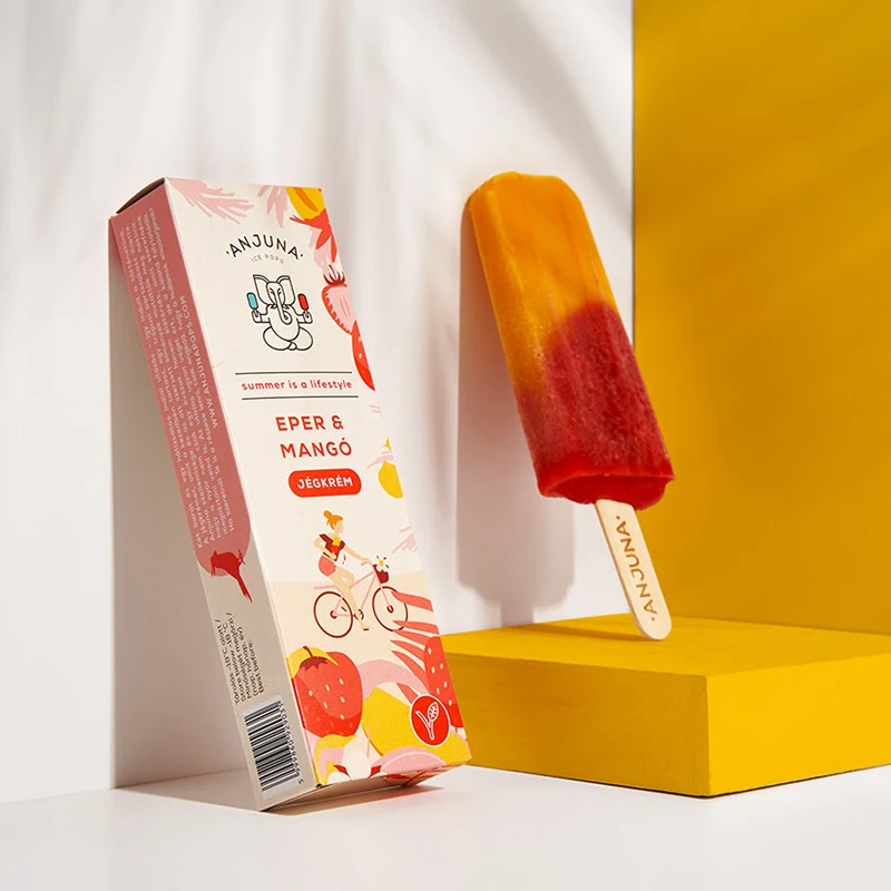 New design food cardboard ice cream cold food packaging freezer box Paper Display box for gift