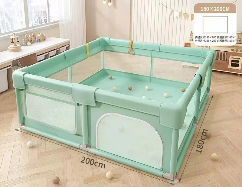 Foldable Removable Cloth Fence Playpen Baby Safe Indoor Toy Guardrail for Game Play