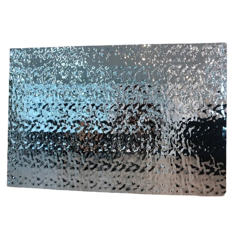 340 Colored Stainless Steel Sheet/Plate Water Ripples Decorative Gold Stainless Steel Sheet 304 Metal Wall Panel