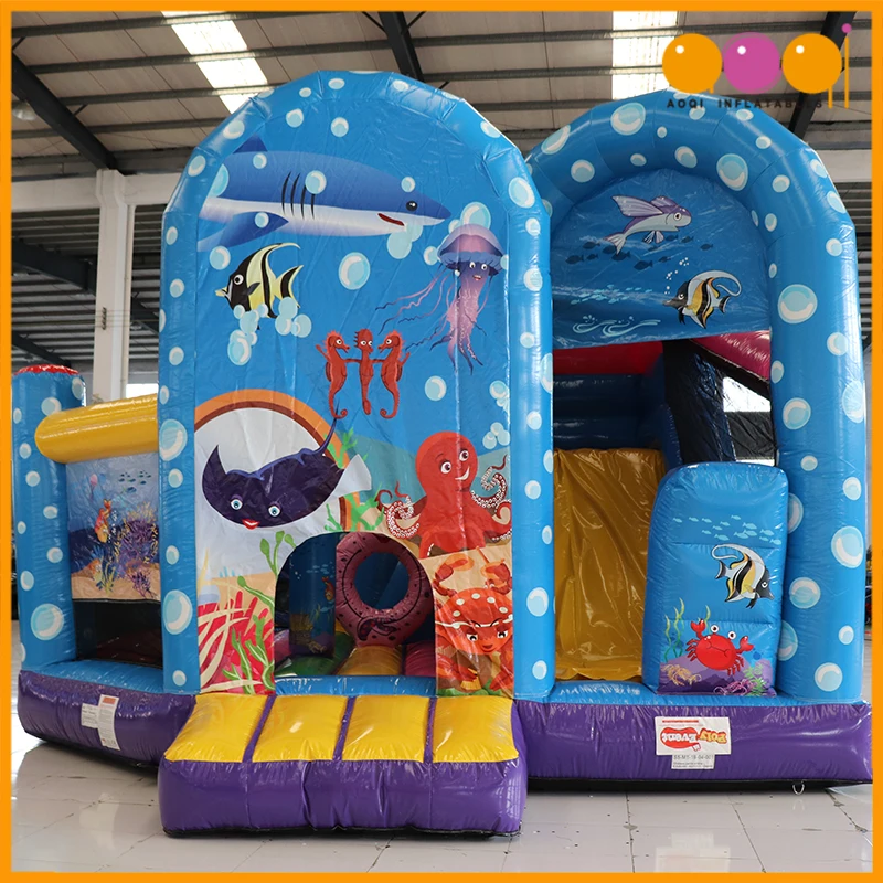 AOQI Design Custom Inflatable Bounce House Indoor With Slide