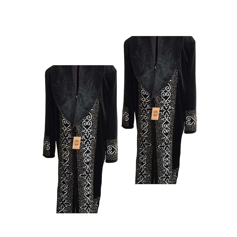 
Faux Fur Metarial Velvet Men Outer Wear Clothing Topcoat Chapan 