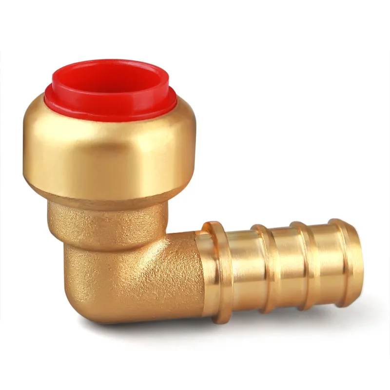 US Standard Copper Push Fittings Elbow Brass Fitting Quick Connection Lead-free Brass Quick Pipe Fittings OEM Service NSF UPC