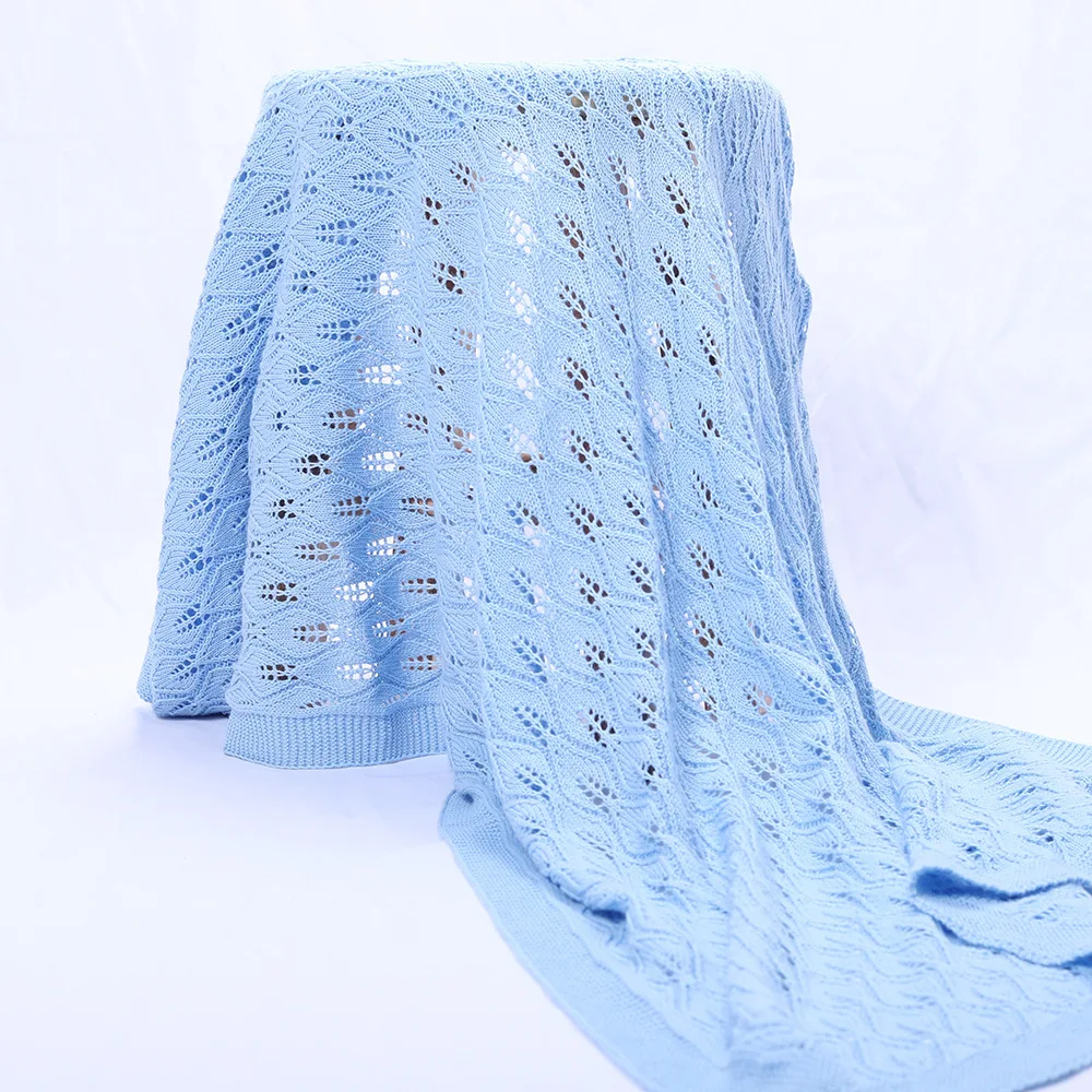 75X100cm ажурной детское постельное белье покрывала одеяла портативный мягкий дорожное полотенце вязаное Пеленальное Одеяло детские