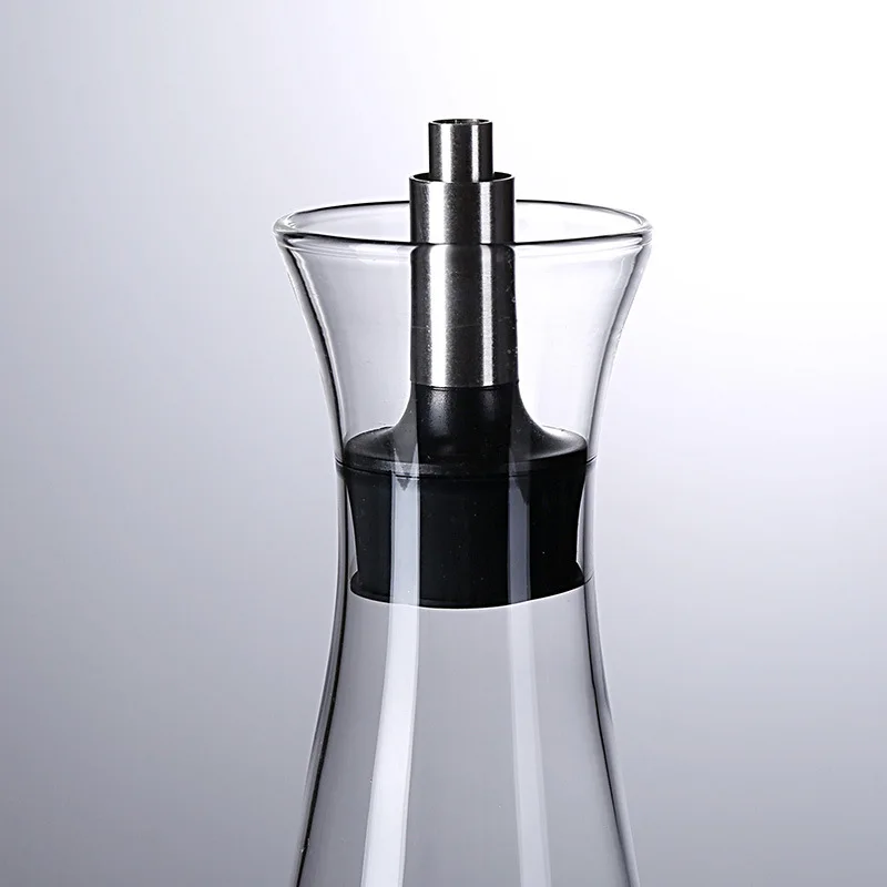 600ml Borosilicate Glass Oil Bottle Kitchen Oil Pot With Food Grade Silicone Lid