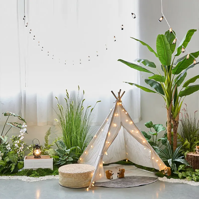 Large scale landing simulation green plant landscaping combination indoor landscape for decoration