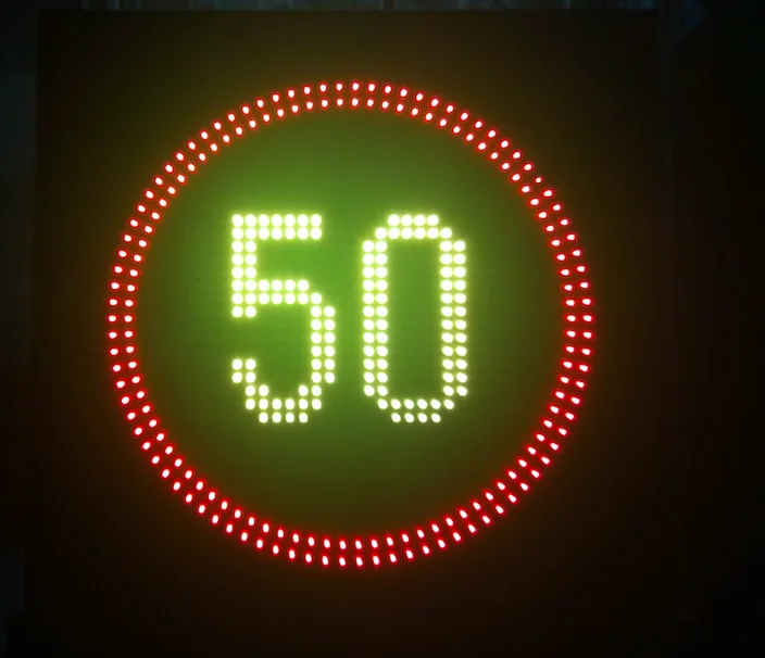 Traffic speed limit sign VMS  for highway and road traffic display warning remind