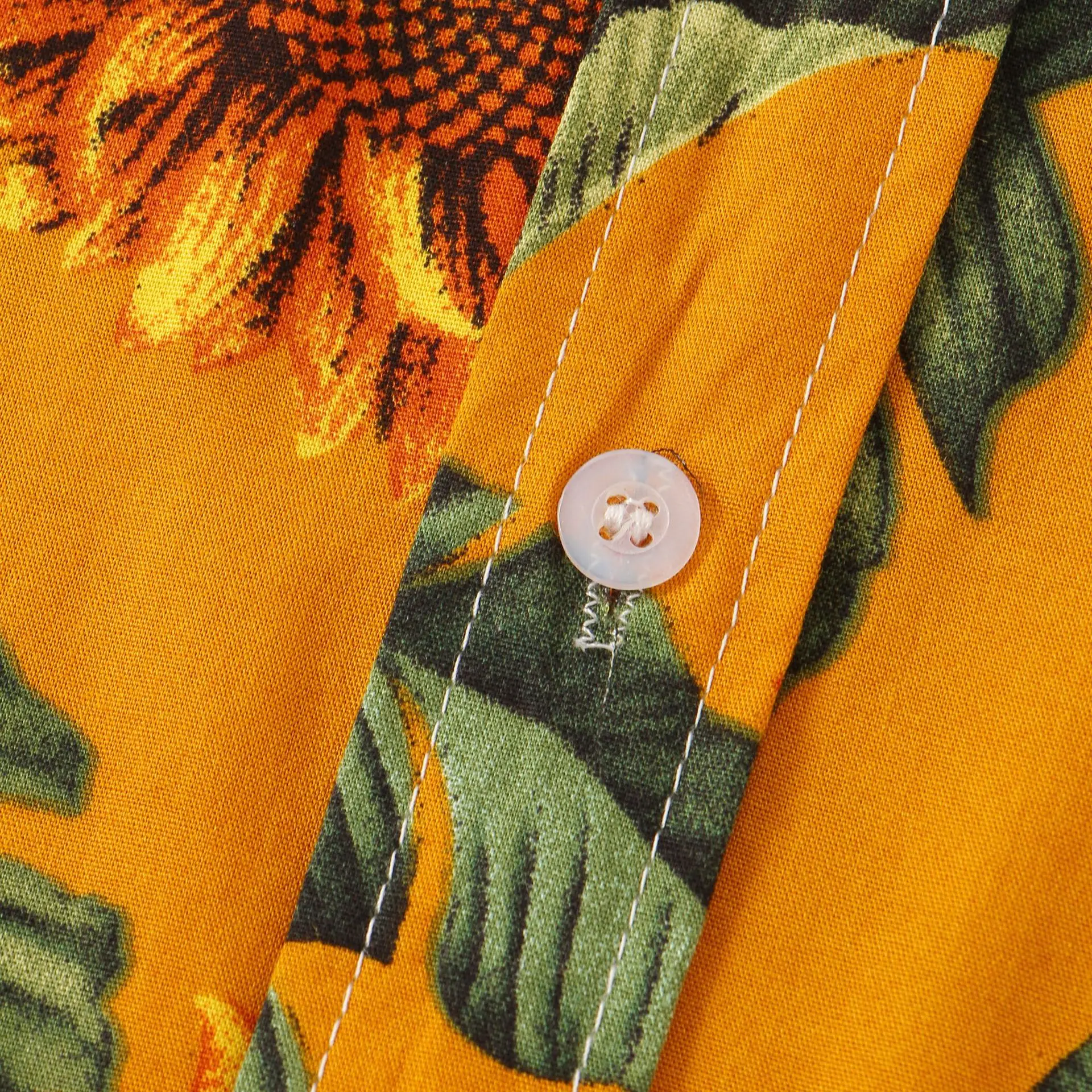 Summer Men Hawaiian Shirt Sunflower Print Shirt Men Vintage Oversized Short Sleeve Loose Casual Tropical Beach Top shirt