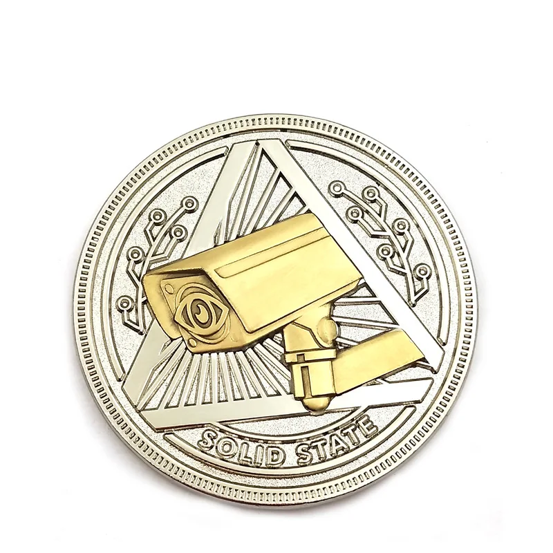 Low price Metal gold silver 3d dual plating commemorative souvenir challenge coin custom