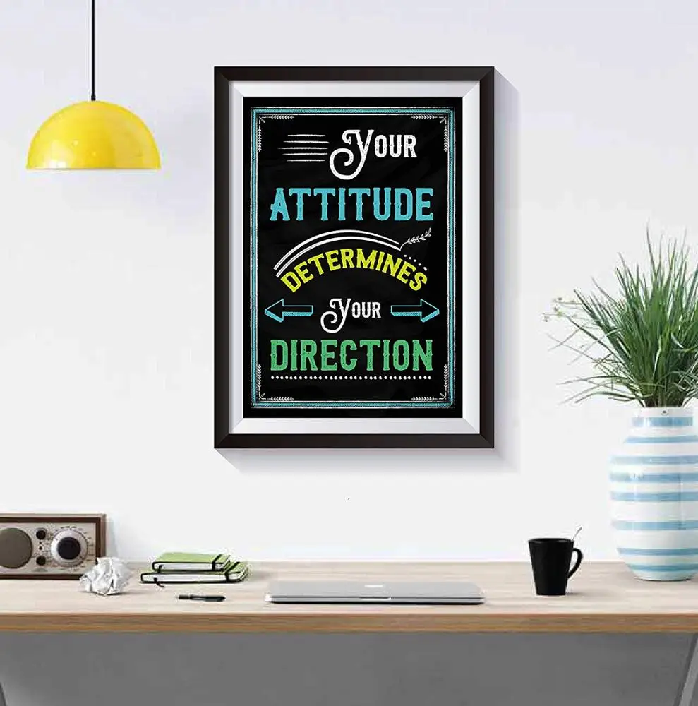 wall art 10 Laminated Chalkboard Inspirational Motivational Classroom Posters for Students Teacher Classroom Decorations