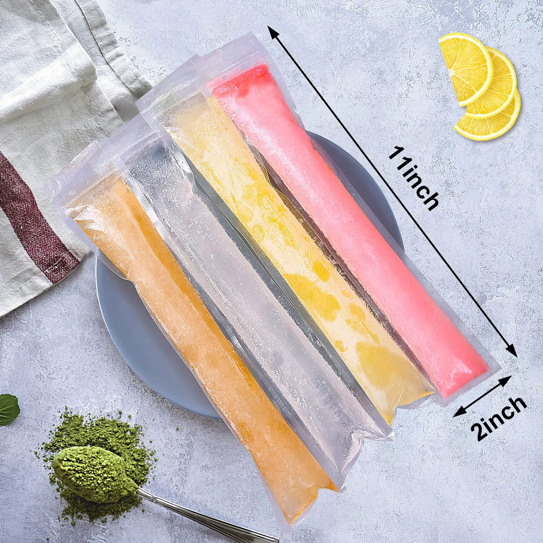 Customized Heat Sealing Food Grade Wrappers Plastic Packaging Ice Cream Disposable Popsicle Bags