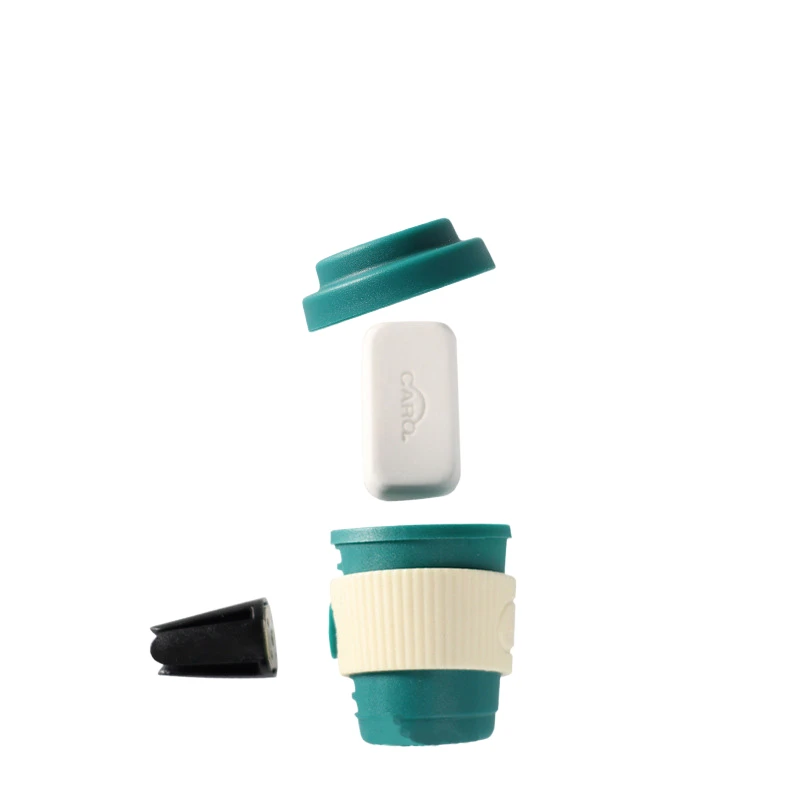 Car air outlet aromatherapy coffee cup mini car air outlet perfume gardenia flower fragrance