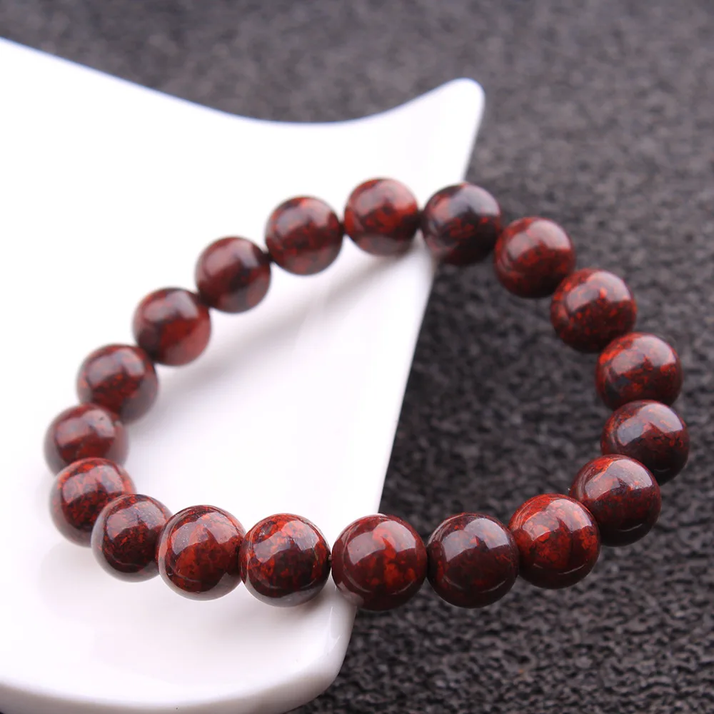 Natural Red Eden meteorite bracelet Bloodstone crystal ornament   Factory wholesale
