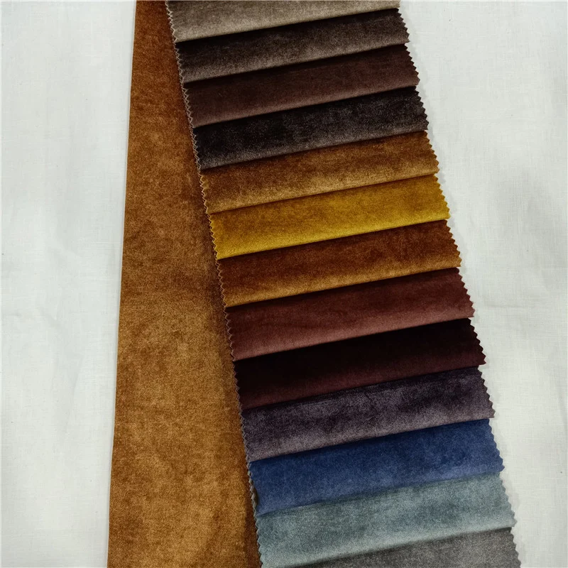 ECCESS high quality velvet fabric standing pile mohair touch polyester woven for furniture and upholstery sofa fabric