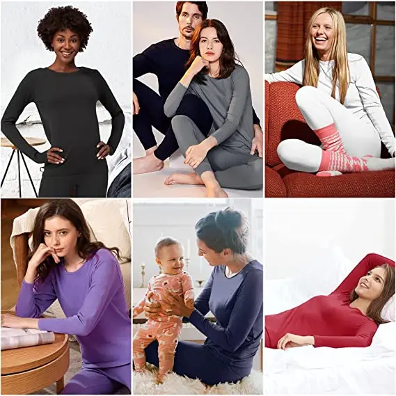 Autumn Sumramer Fashion Thermal Underwear Set For Women With