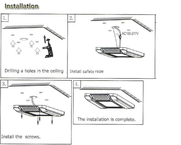 Gas station use cool white 60W 80W 100W 120W 150W dlc led canopy light