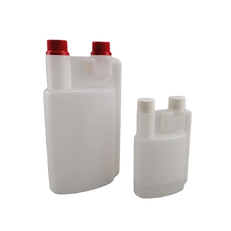 PE 350 мл 1L двойное горлышко измерительные пластиковые бутылки для дозирования
