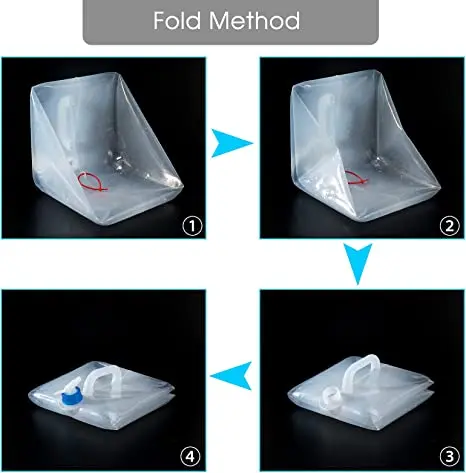 Factory Suppliers BPA-Free Emergency Earthquake Tsunami Storage Jug, 1 Gallon Expandable Water Container With Spigot