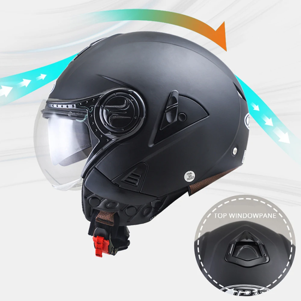 JDS Motorcycle Helmet Moto Vintage Motorbike Scooter Chopper Moto Helmet Retro Crash Helmets Motorcycles Bike Pilot Jet Helmet