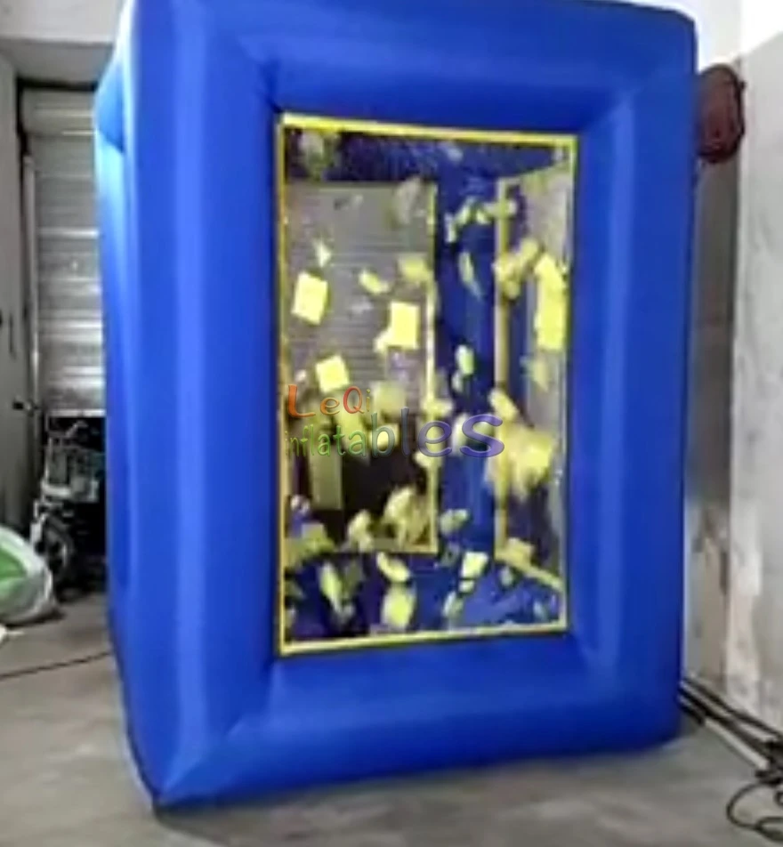 Pvc Inflatable Money Grab Booth Grab Machine Custom Led Inflatable Cash Cube Game Machine For Advertising