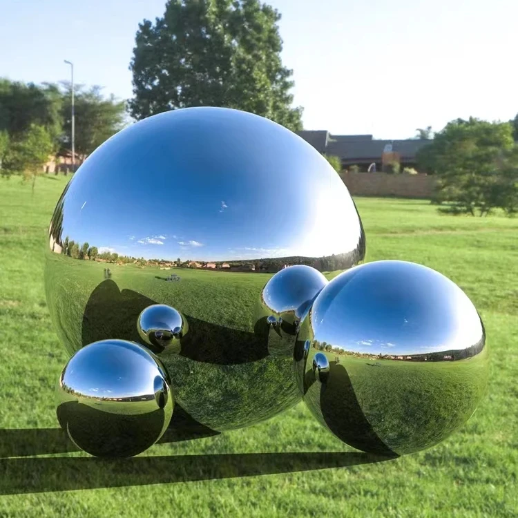 150 мм 200 250 зеркальные металлические декоративные 3D Шарики 304 из нержавеющей стали полые сказочные западные статуи на заказ 30 25 сварка ISO