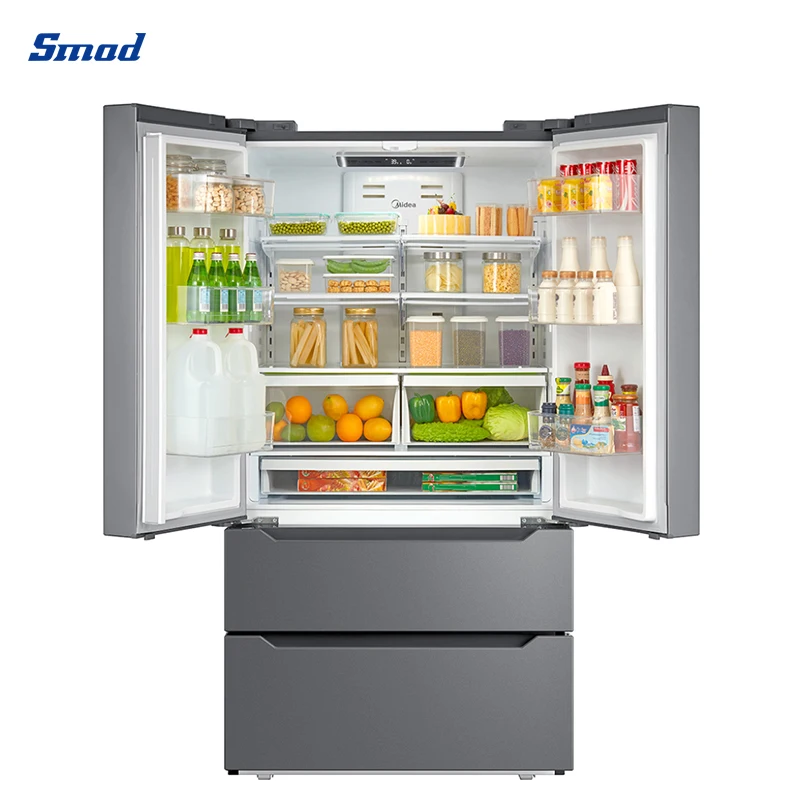 115V North America 3 Door Stainless Steel French-Door Refrigerator Fridge