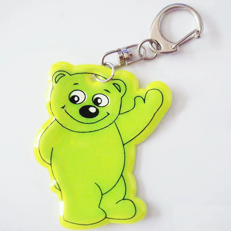 Personalized Custom Shape High Quality All Type 2D 3D Cute PVC  Reflective Keychain Accessories with Own Logo