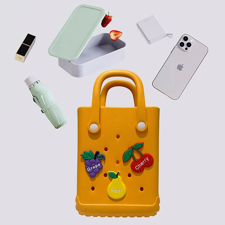 New arrival summer waterproof women beach tote bag large capacity eva rubber silicone bag purse handbags ladies