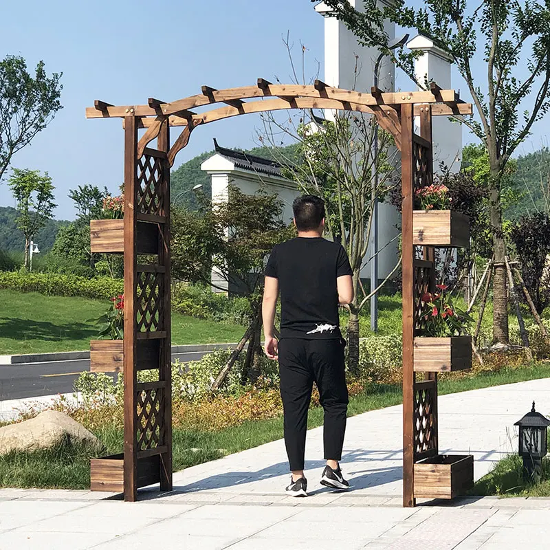 Christmas party outdoor garden landscape decoration flower rack with planting pot grape rack wedding arch