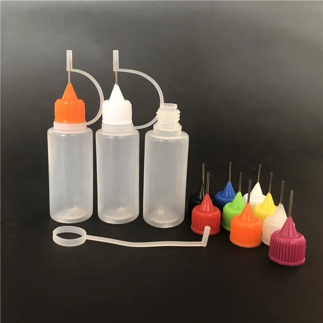 Hot Pe 20ml Plastic Ink Liquid Dropper Bottle Steel Needle Tip Oil Squeeze Juice Bottle