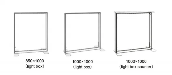 Assembly Tradeshow Exhibition Booth Display Tension Fabric Backdrop SEG Pop Up Led Collapsible Light Box