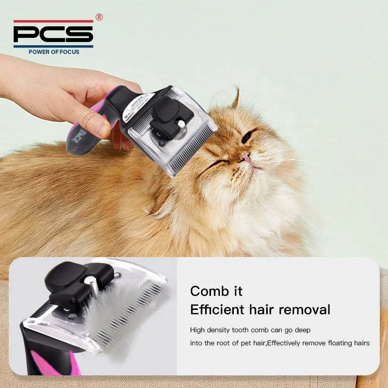 Pet Dog Brush Comb Stainless Steel Fur Cleaning Hair Remover Brush Grooming Safety Tool dog brush for shedding