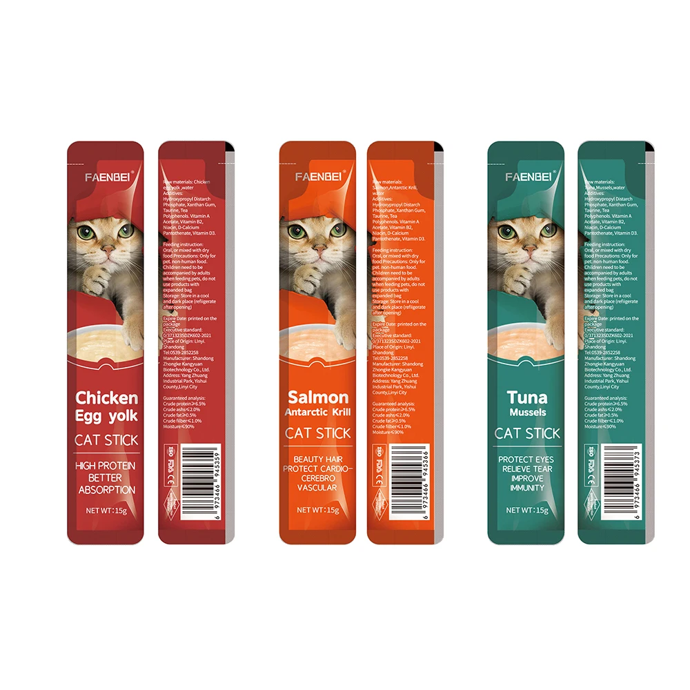 Snack Bars 15g*60pcs*20boxes  Wet Food Pet Treats Cat Strips Alimentos mascotas
