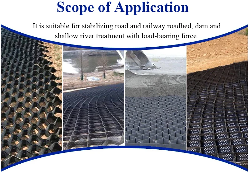 HDPE Plastic Geocell Honeycomb Gravel Grid for Outdoor Driveways PP Material With 3D Model Design Capability