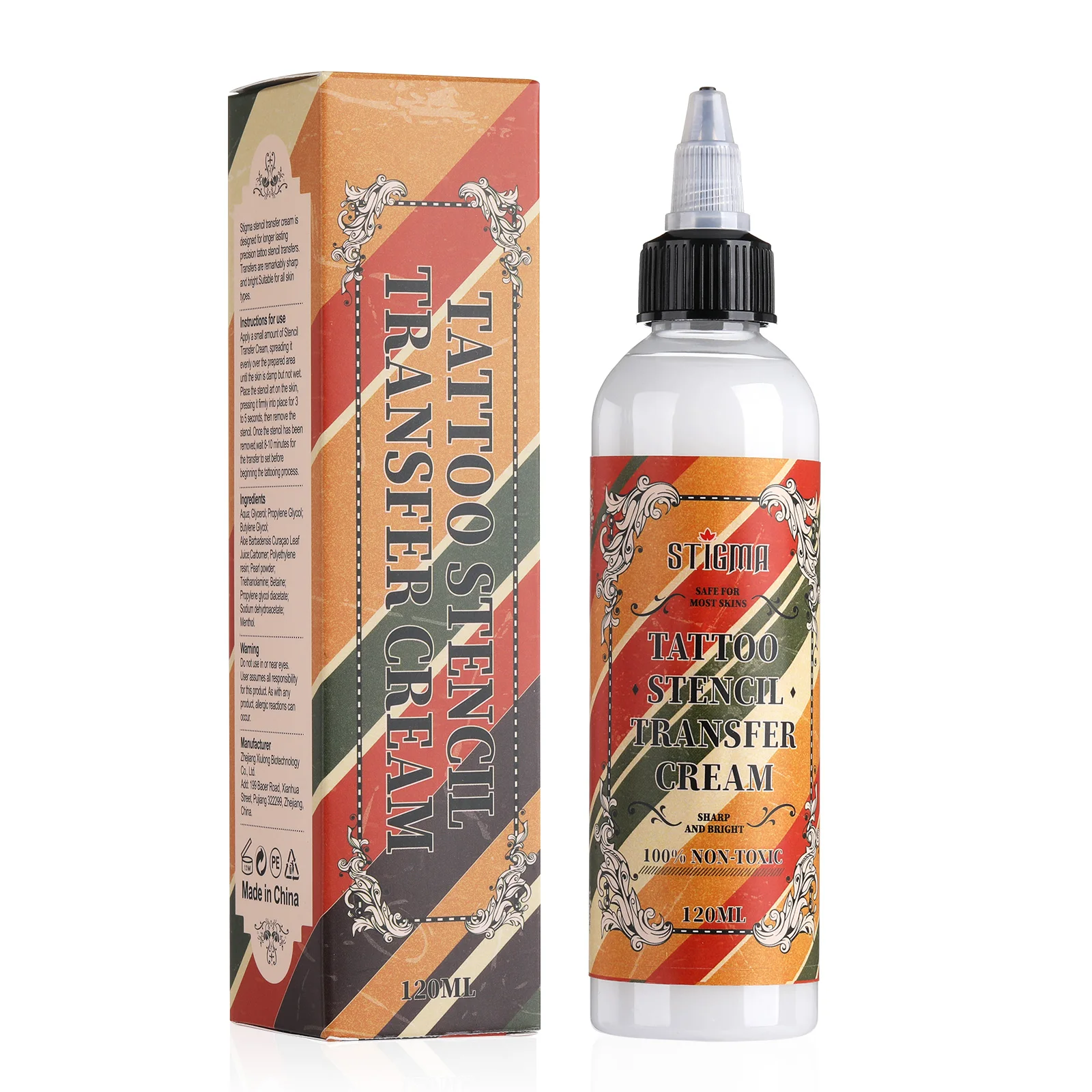 STIGMA 60ml 120ml stencil Tattoo Transfer Cream for tattoo artists