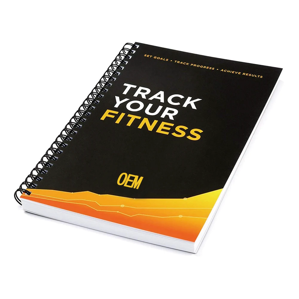 Custom A4 Spiral-Bound Workout/Fitness Planner OEM Daily Schedule Illustrations Paper Material Offset Printing Book Product Type
