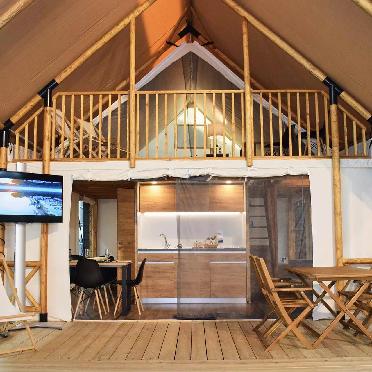Large Luxury Glamping Safari Lodge Tent Waterproof Camping House