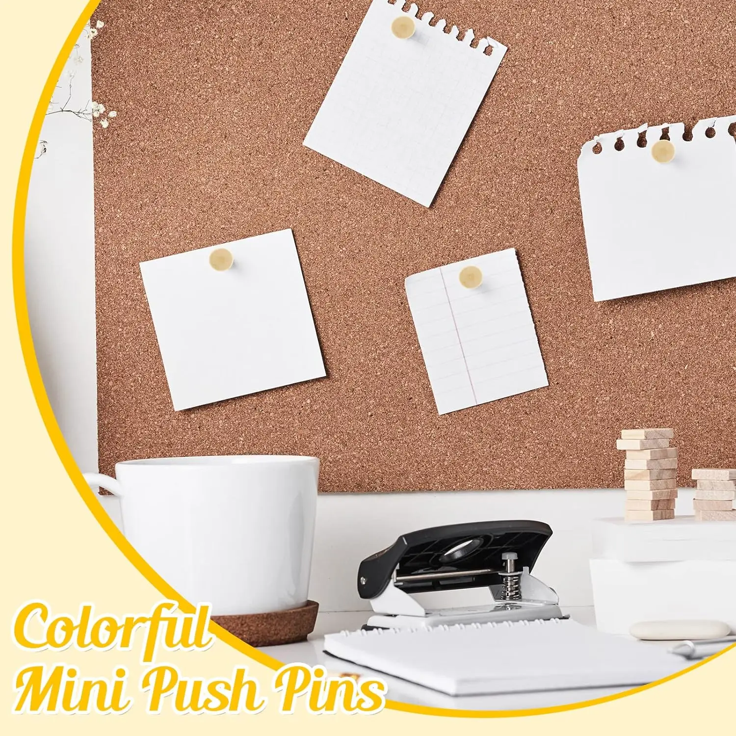 Log Office Education Wood I-nail Art creation Painting supplies Pushpin Cork solid wood push pins