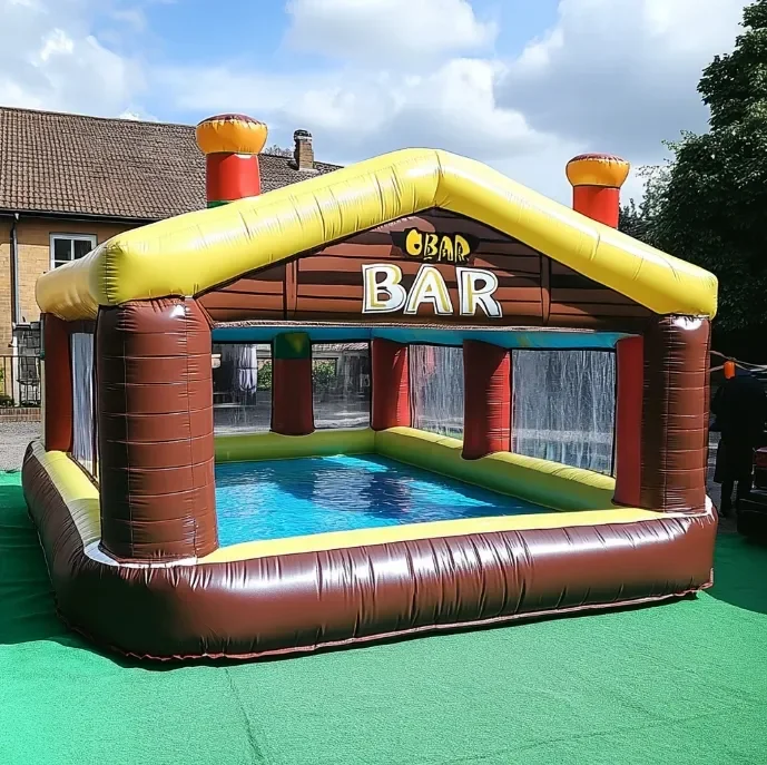 Factory price customized outdoor backyard leisure Water Bar Party Event Inflatable Pool Bars