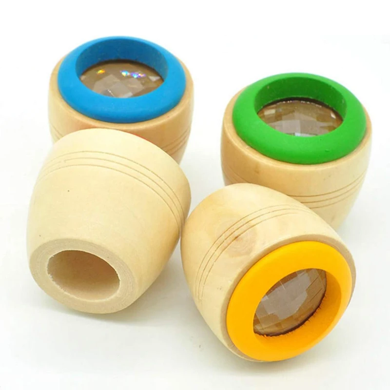 Wholesale Magic Kaleidoscopes Bee Eye Effect Kaleidoscopes Wooden Kids Toy for Children Festival Gift