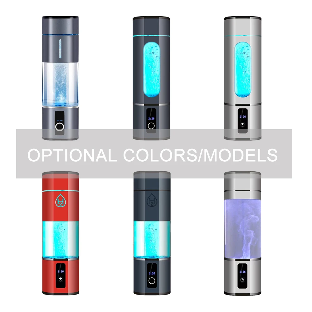 Rechargeable 5 Min 10 Min Electrolysis 3000ppb 6000ppb Hydrogen Water Bottle Generator with SPE PEM Technology Water Ionizer