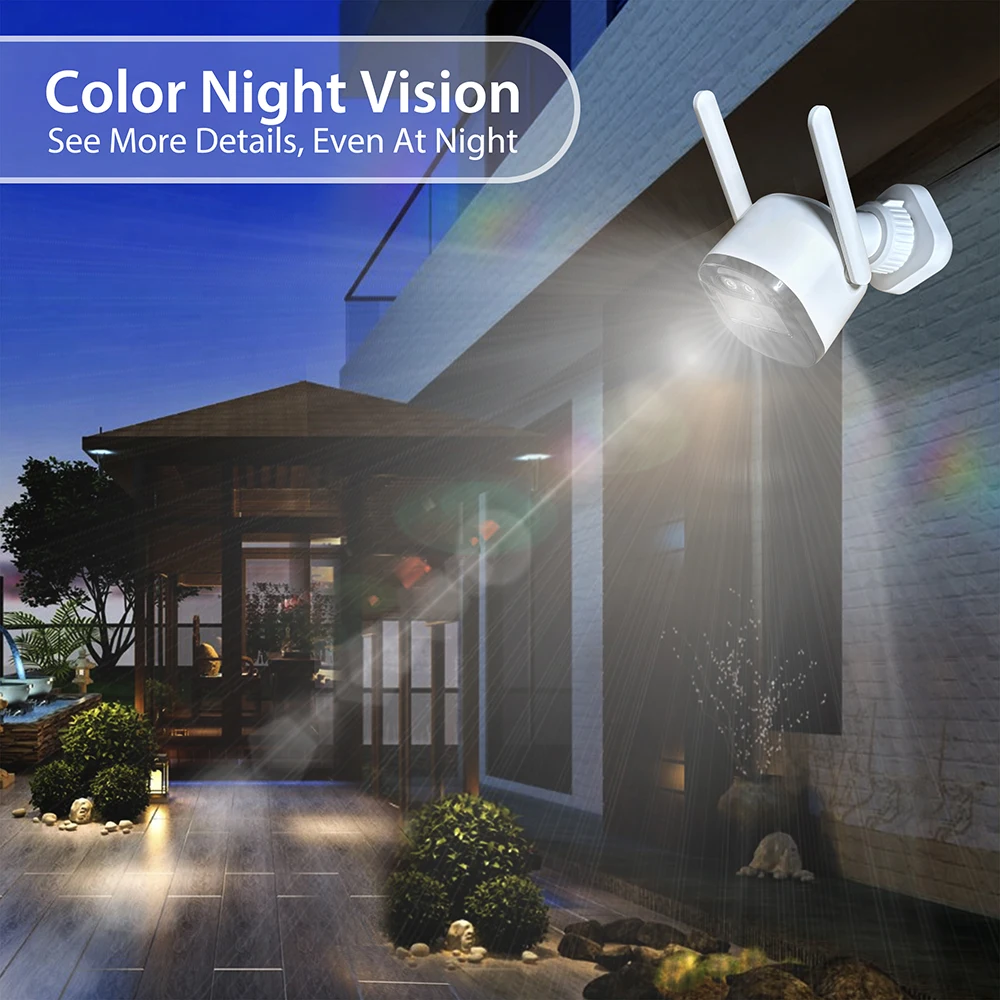 Factory Price, OEM ODM, 10in LCD, 3MP, Night Vision, Body Recognition, Two-Way Talk, IP66 Waterproof 4CH Wireless NVR Kit