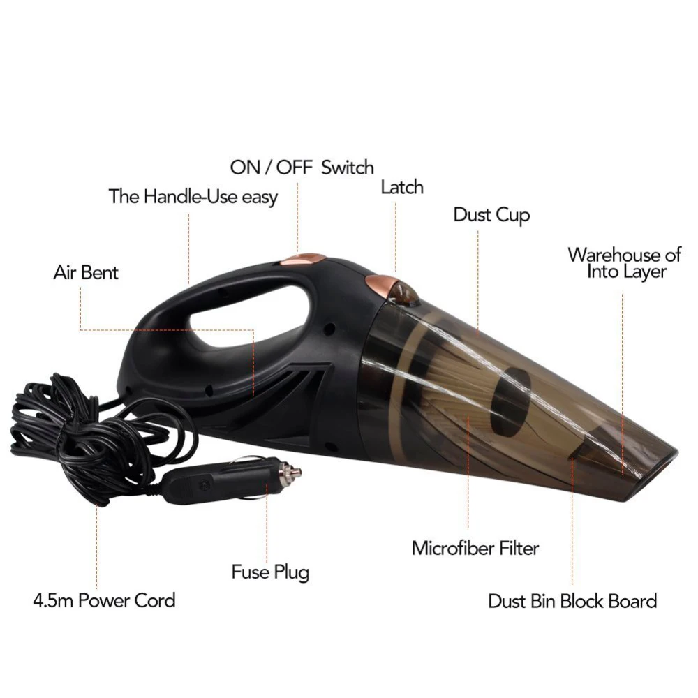 4800PA Portable hand held Wireless Vacuum Cleaner For Car Cordless Vaccum Cleaners car cleaner vacuum wet