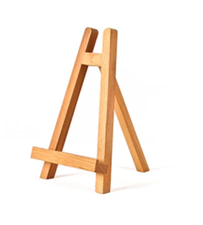 New product 6.25 inch mini canvas solid wood line display easel stand mini easel