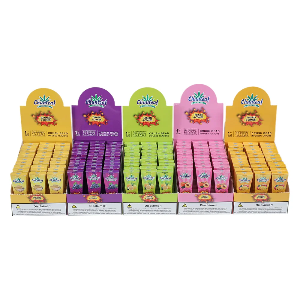 In Stock Wholesale Multifarious Flavoured New Design Pred Roll Cone Smoke Kit Set 84mm 109mm Rolling Paper Pipes For Smoking