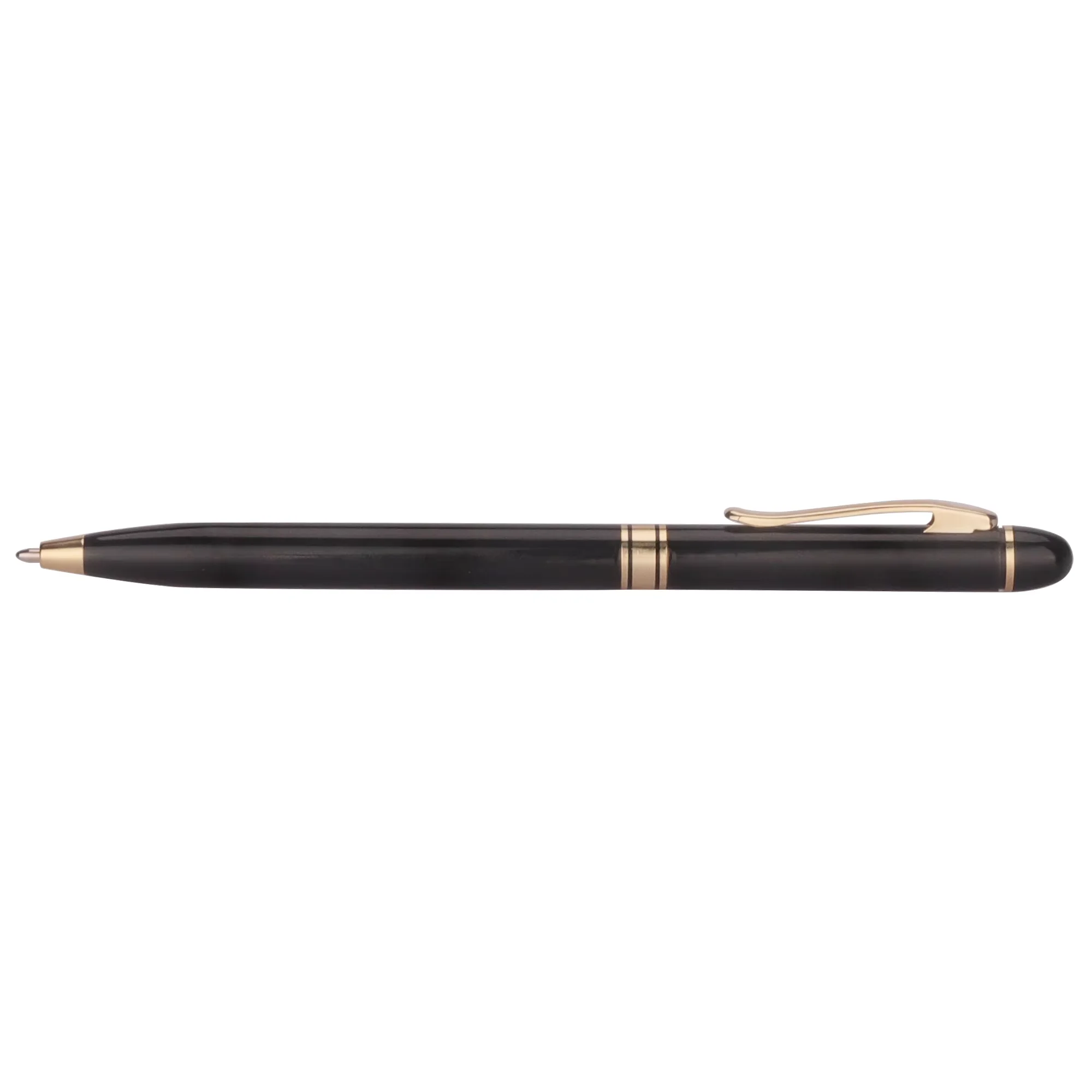 Newest Handmade Heavy Gloss Black Lacquering Ballpoint Pen with Golden Clip For Men And Women