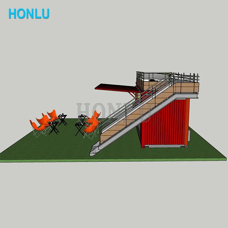 Portable living house container tiny double storey foamcrete panel house patented luxury container house