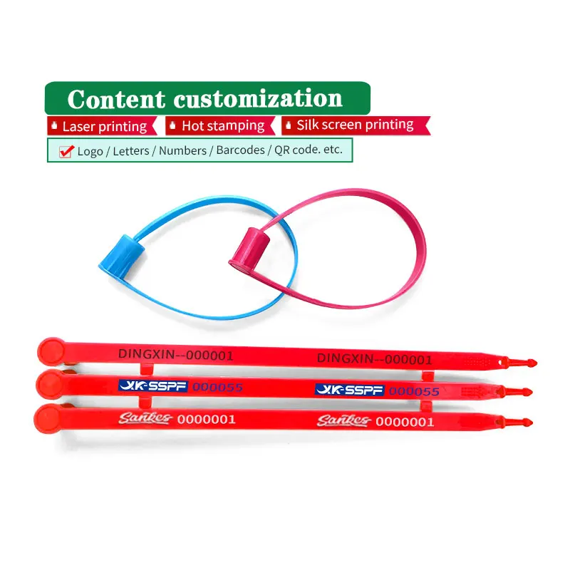 fixed length tote security seal wholesale plastic strap security seal rubber cable security seal